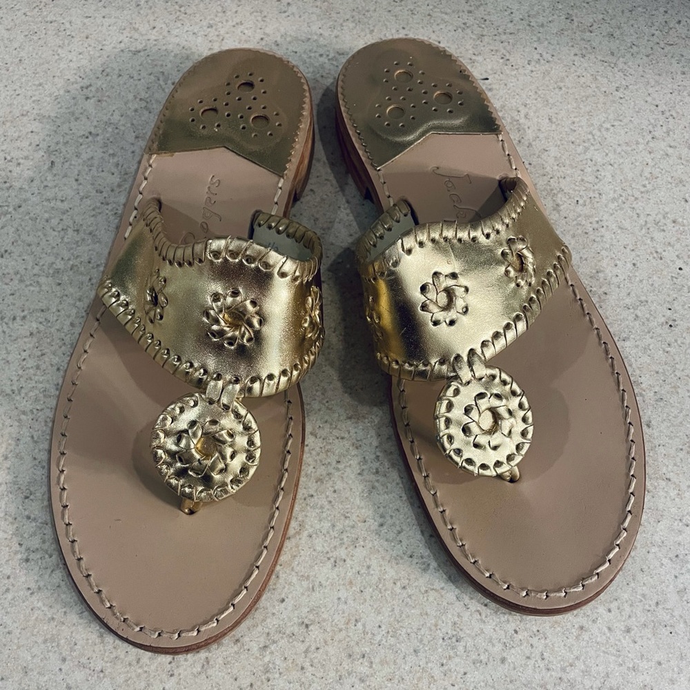 Jack Rodgers Gold Sandals